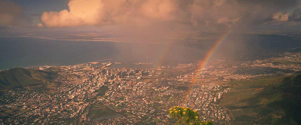 Arc en ciel sur Cap Town