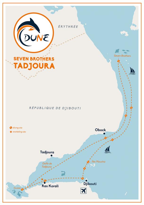 Itinéraire croisière Djibouti avec Dune